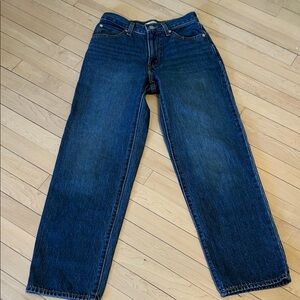 Levi's Women's Relaxed Straight-Leg Jeans in Dark Blue Denim